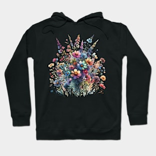 Bouquet Of Flowers In Watercolor Hoodie